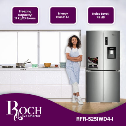 ROCH Refrigerators Side By Side (420 Ltrs.) (RFR-525IWD4-I)